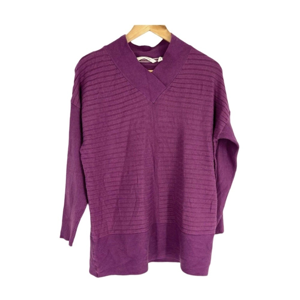 Soft Surroundings Raspberry Boheme Ribbed Sweater NWT Size PXS